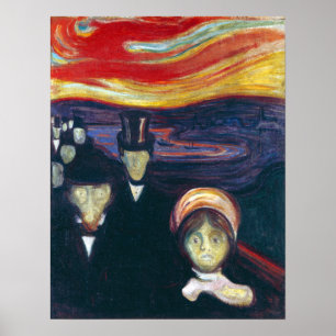 Edvard Munch Anxiety Poster