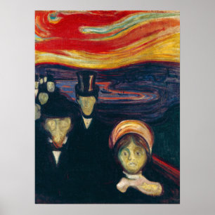 Edvard Munch - Anxiety Poster