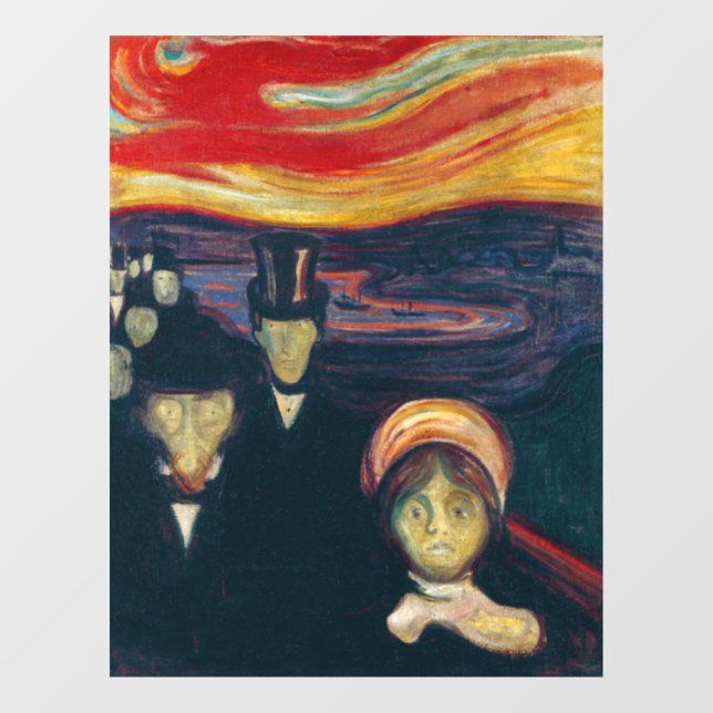 Edvard Munch - Anxiety Window Cling (Sheet)