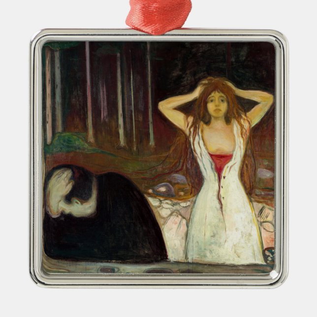 Edvard Munch - Ashes Metal Tree Decoration (Front)