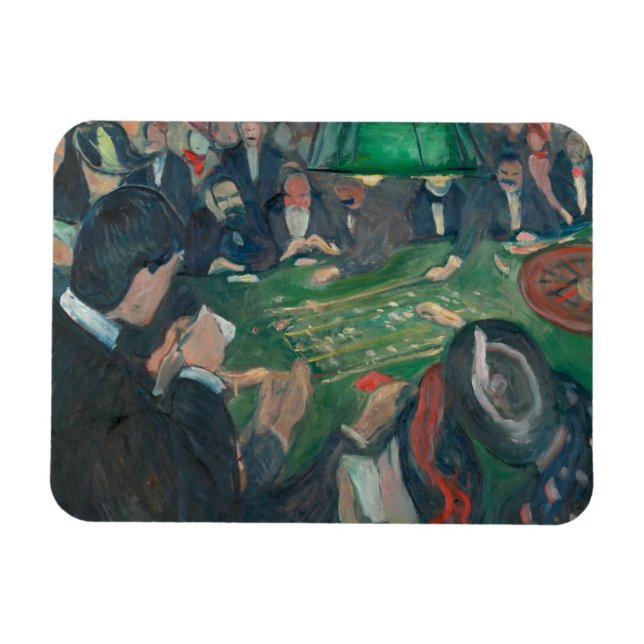 Edvard Munch - At the Roulette Table Magnet (Horizontal)