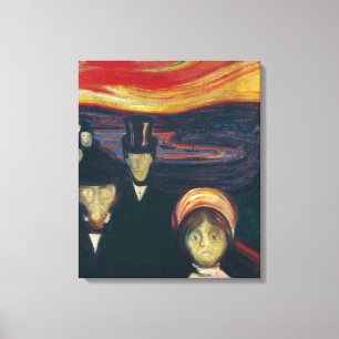Edvard Munch Classic Painting, Anxiety (1894) Canvas Print
