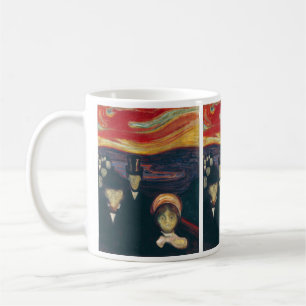 Edvard Munch Classic Painting, Anxiety (1894) Coffee Mug