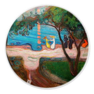 Edvard Munch - Dance on the Beach Ceramic Knob