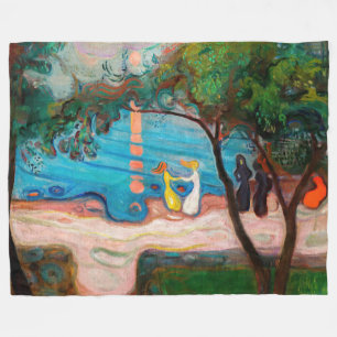 Edvard Munch - Dance on the Beach Fleece Blanket