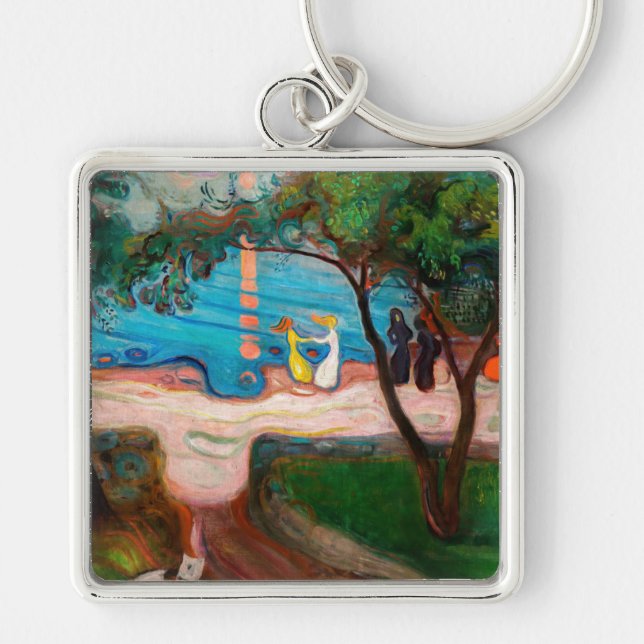 Edvard Munch - Dance on the Beach Key Ring (Front)