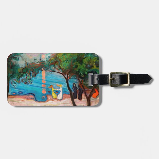 Edvard Munch - Dance on the Beach Luggage Tag (Front Horizontal)
