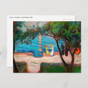 Edvard Munch - Dance on the Beach Postcard