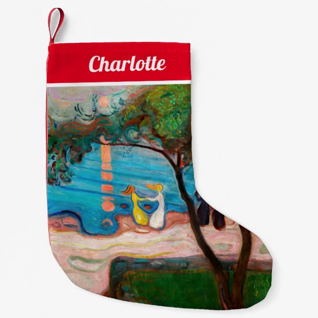 Edvard Munch - Dance on the Beach Small Christmas Stocking (Front)
