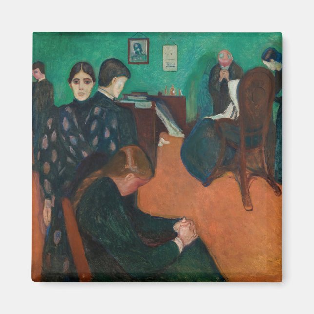 Edvard Munch - Death in the Sickroom v1 Magnet (Front)