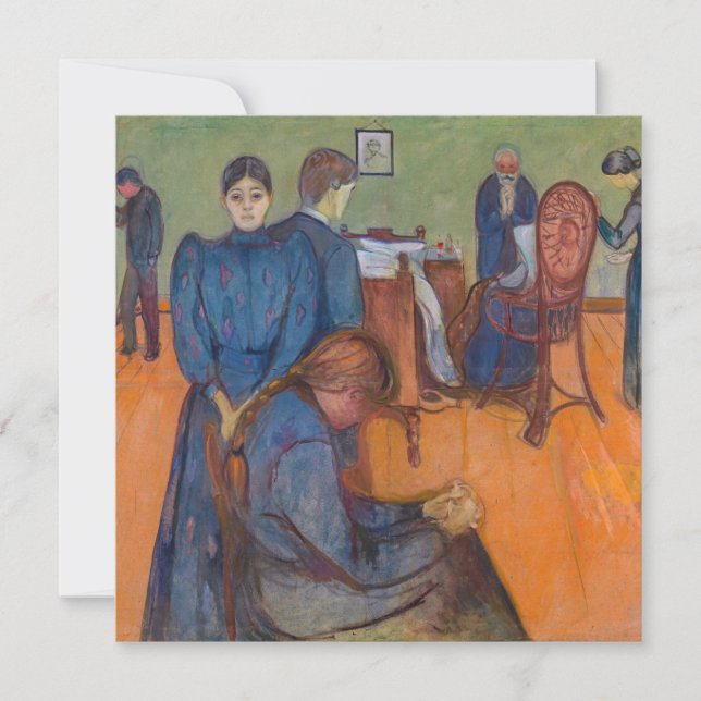 Edvard Munch - Death in the Sickroom v2 Invitation (Front)