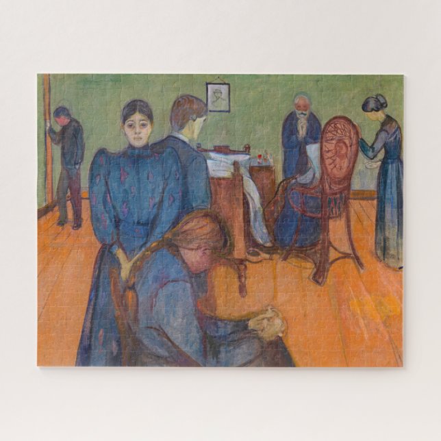 Edvard Munch - Death in the Sickroom v2 Jigsaw Puzzle (Horizontal)