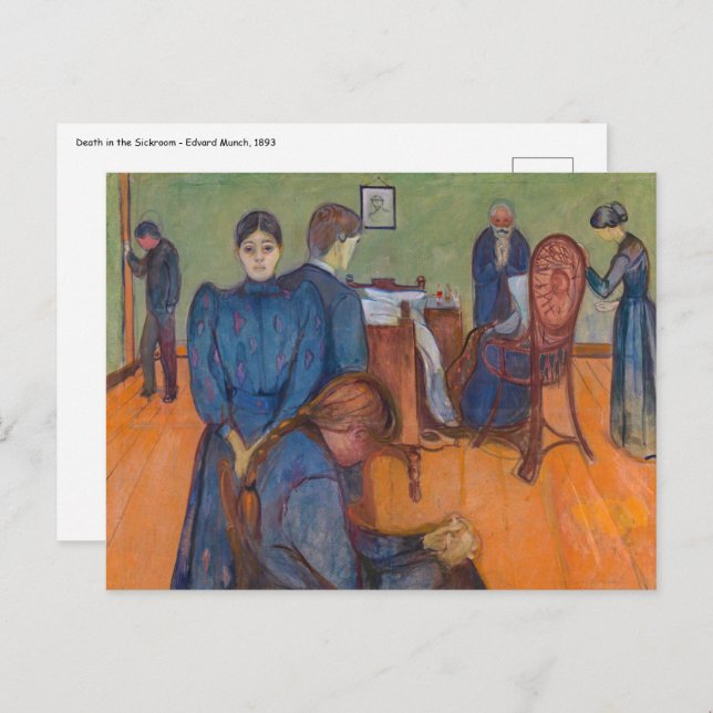 Edvard Munch - Death in the Sickroom v2 Postcard (Front/Back)