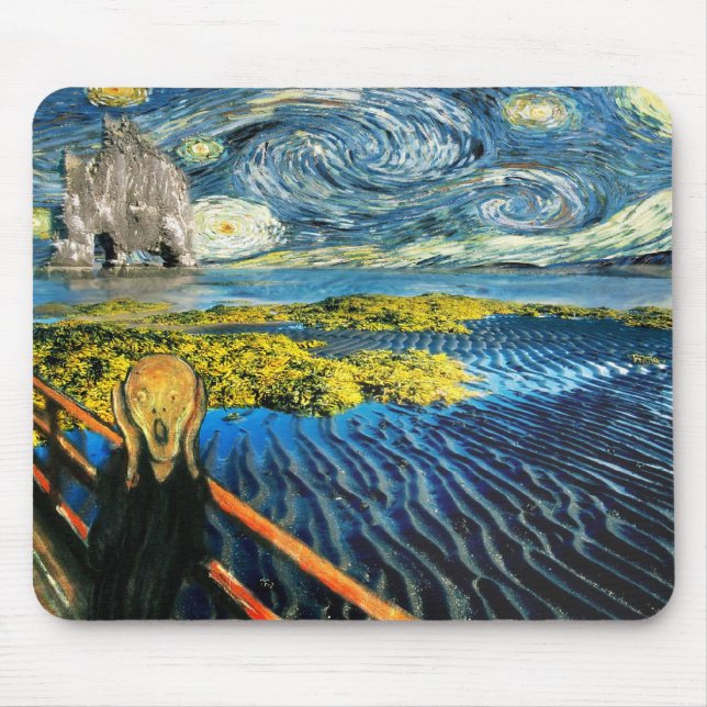 Edvard Munch - Edvard Meets Vincent Mouse Mat (Front)