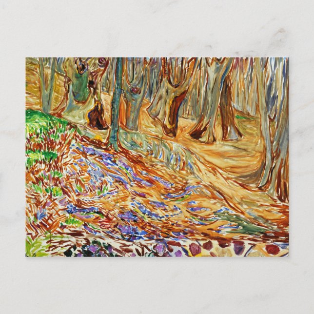 Edvard Munch - Elm Forest in Spring Postcard (Front)