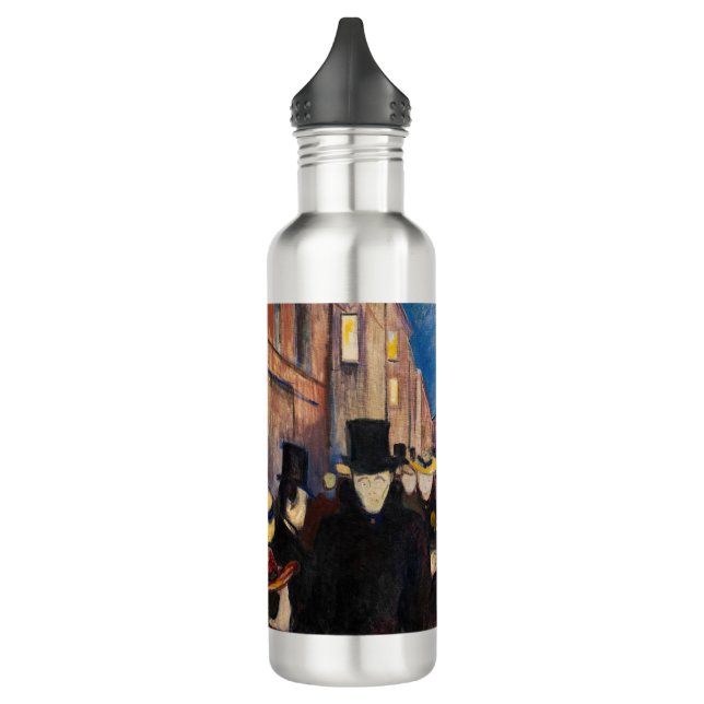 Edvard Munch - Evening on Karl Johan Street 710 Ml Water Bottle (Left)