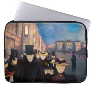Edvard Munch - Evening on Karl Johan Street Laptop Sleeve