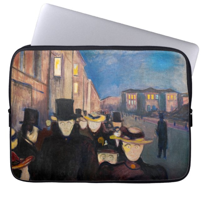 Edvard Munch - Evening on Karl Johan Street Laptop Sleeve (Front)
