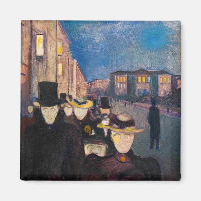 Edvard Munch - Evening on Karl Johan Street Magnet (Front)