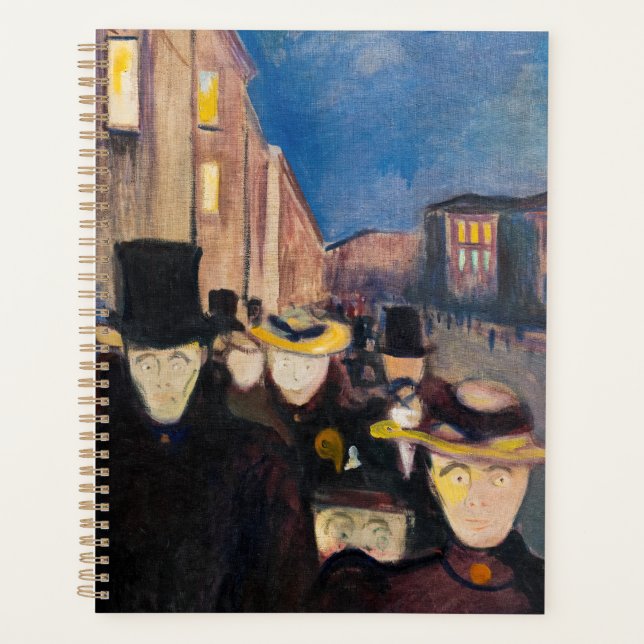 Edvard Munch - Evening on Karl Johan Street Planner (Front)