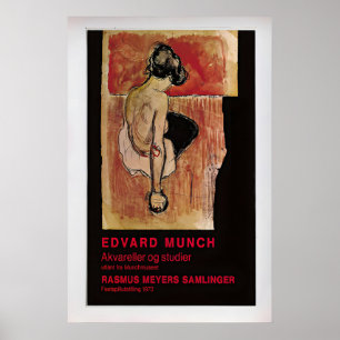 Edvard Munch Exhibition Poster Vintage Art Print 1
