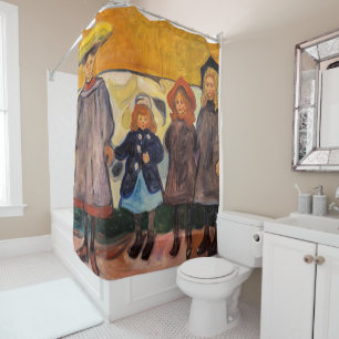 Edvard Munch - Four Girls in Asgardstrand Shower Curtain
