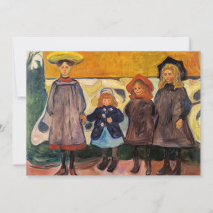 Edvard Munch - Four Girls in Asgardstrand Thank You Card
