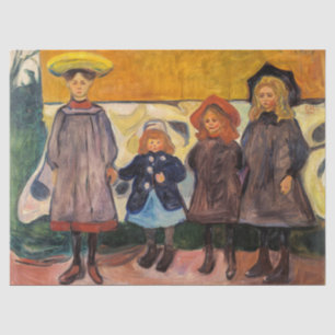 Edvard Munch - Four Girls in Asgardstrand Tissue Paper
