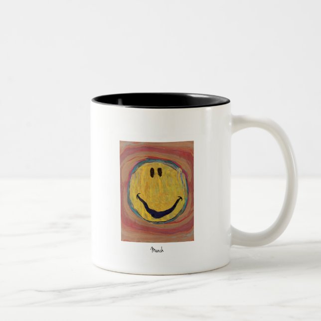edvard munch happy face mug (Right)