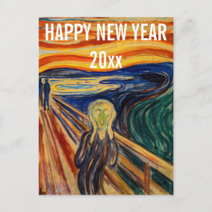 Edvard Munch - Happy New Year from the Scream Postcard