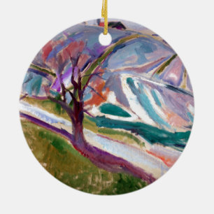 Edvard Munch Landscape, Kragerø Ceramic Tree Decoration