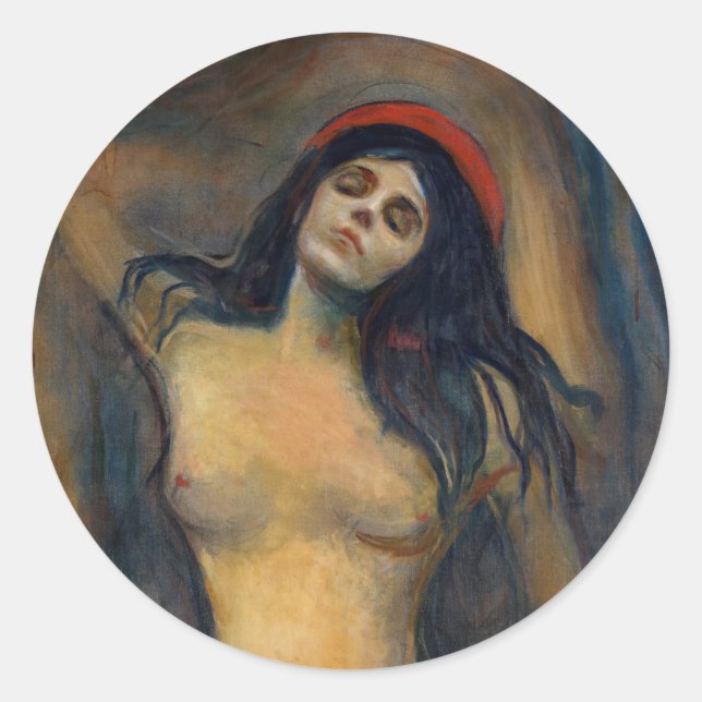 Edvard Munch - Madonna Classic Round Sticker (Front)
