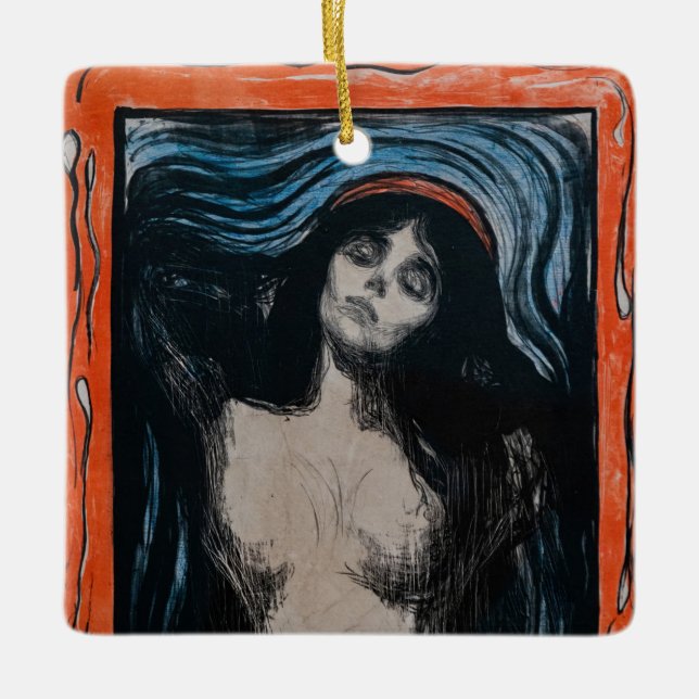Edvard Munch - Madonna Lithography Ceramic Ornament (Front)