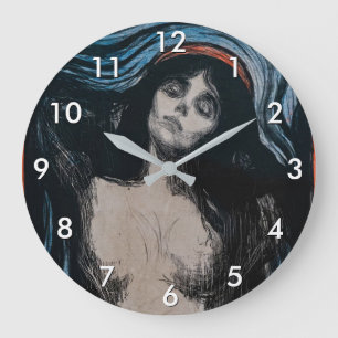Edvard Munch - Madonna Lithography Large Clock