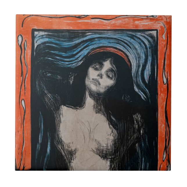 Edvard Munch - Madonna Lithography Tile (Front)
