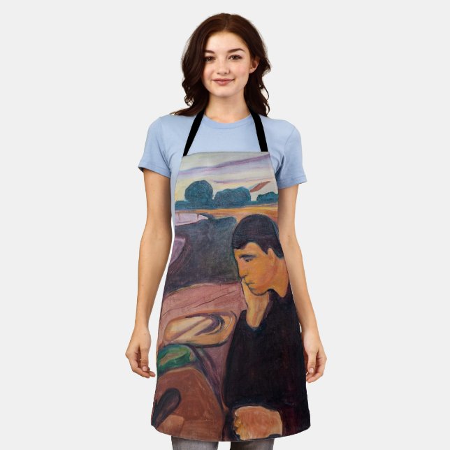 Edvard Munch - Melancholy 1894 Apron (Worn)