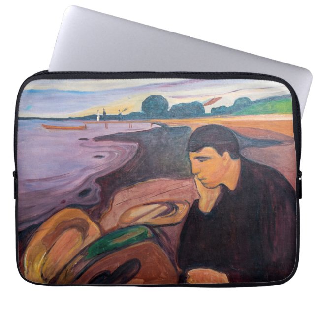 Edvard Munch - Melancholy 1894 Laptop Sleeve (Front)