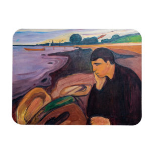 Edvard Munch - Melancholy 1894 Magnet