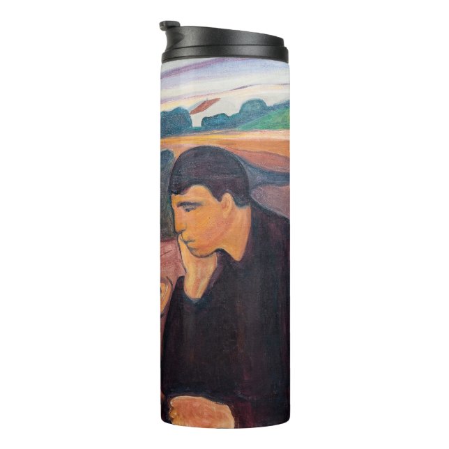 Edvard Munch - Melancholy 1894 Thermal Tumbler (Rotated Right)