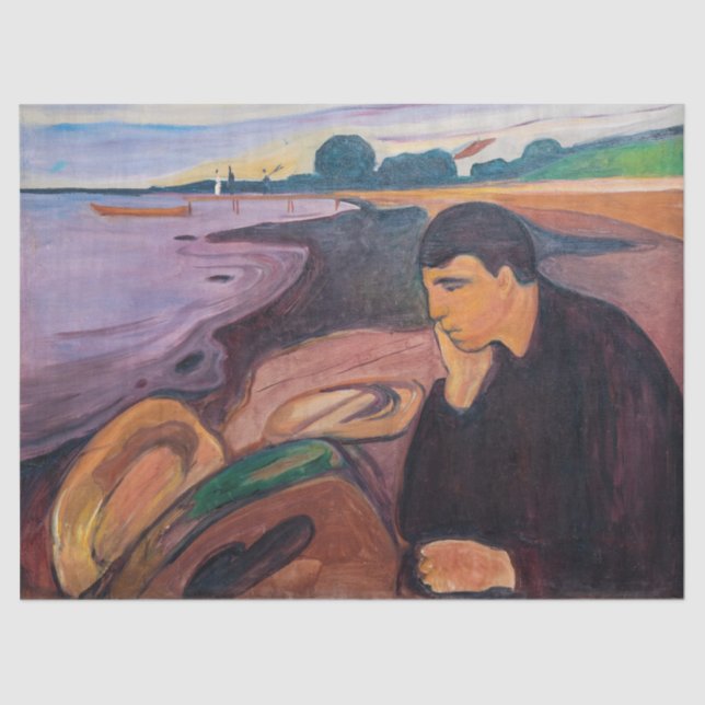 Edvard Munch - Melancholy 1894 Tissue Paper (Front)