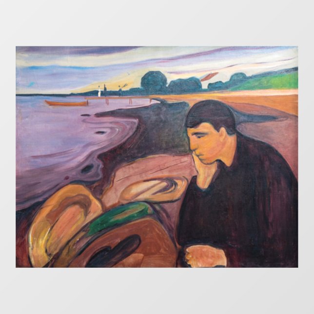 Edvard Munch - Melancholy 1894 Window Cling (Sheet)