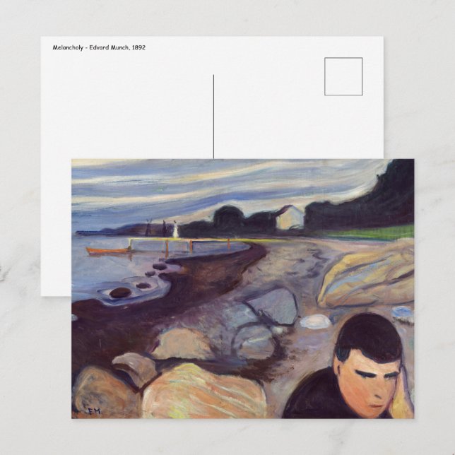 Edvard Munch - Melancholy Postcard (Front/Back)