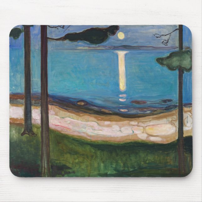 Edvard Munch - Moonlight Mouse Mat (Front)