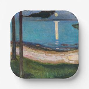 Edvard Munch - Moonlight Paper Plate