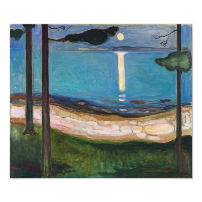 Edvard Munch - Moonlight Photo Print (Front)