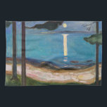 Edvard Munch - Moonlight Tea Towel<br><div class="desc">Moonlight - Edvard Munch, 1895</div>