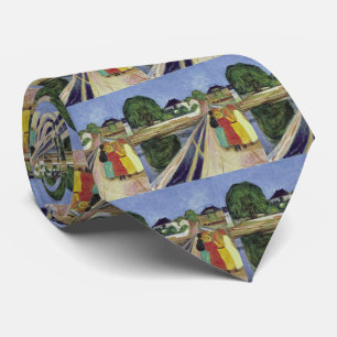 Edvard Munch Painting Girls on the Bridge (c 1902) Tie