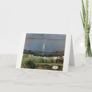 Edvard Munch Painting, Summer Night by the Beach Card