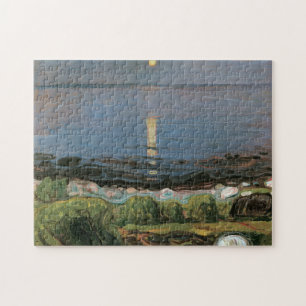 Edvard Munch Painting, Summer Night by the Beach Jigsaw Puzzle