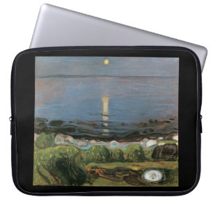 Edvard Munch Painting, Summer Night by the Beach Laptop Sleeve